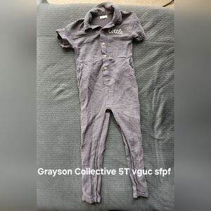 Gray Button-Up Jumpsuit